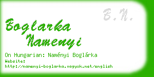 boglarka namenyi business card