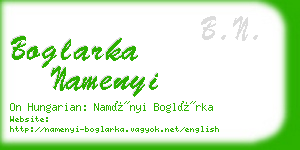 boglarka namenyi business card